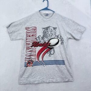 Vintage Florida Phanters T Shirt Mens  M Gray NHL Hockey 90s Single Stitch USA